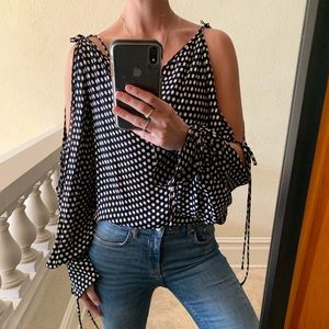 MILLY tie sleeve blouse